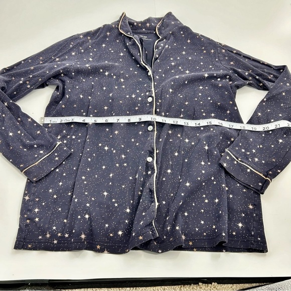 Calida Bamboo Navy Blue Star Galaxy Print Loungewear Pajama Set Medium - Picture 4 of 14